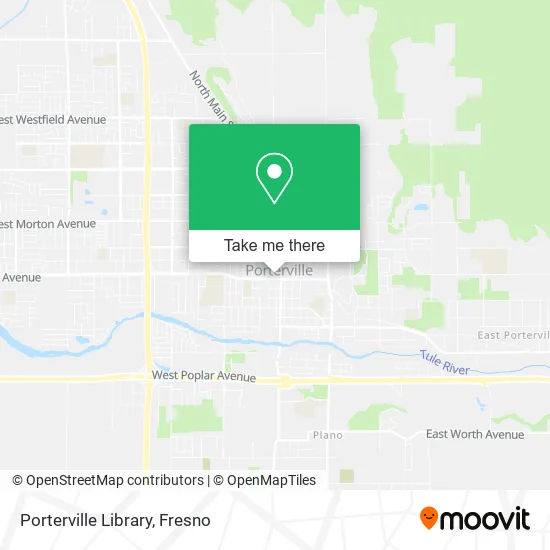 Porterville Library map