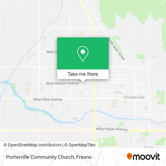 Porterville Community Church map