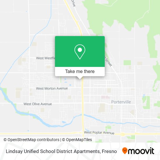 Mapa de Lindsay Unified School District Apartments