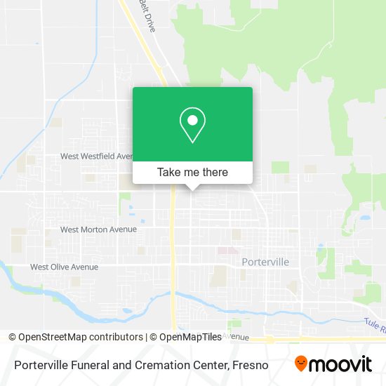Mapa de Porterville Funeral and Cremation Center