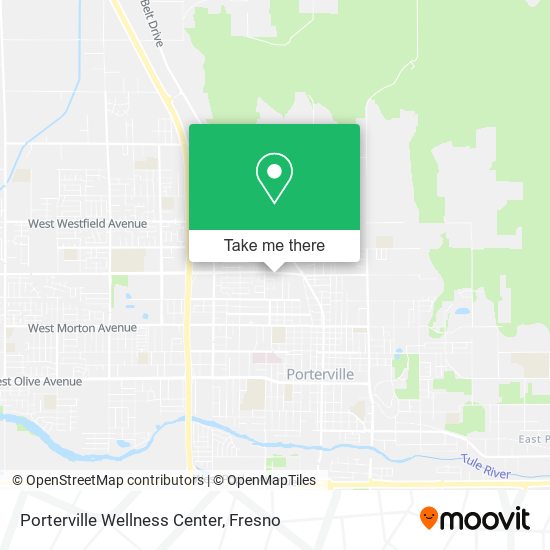 Mapa de Porterville Wellness Center