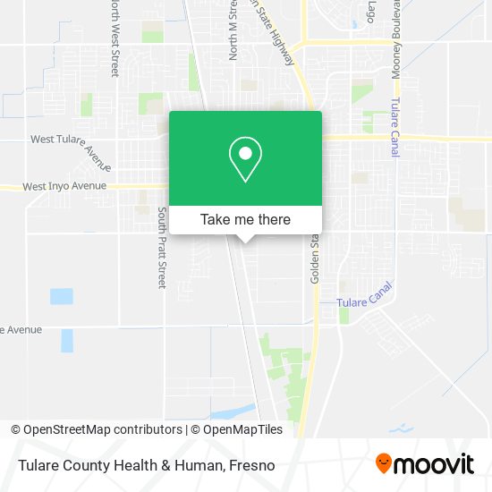 Mapa de Tulare County Health & Human