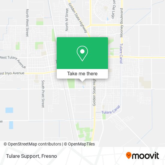 Tulare Support map