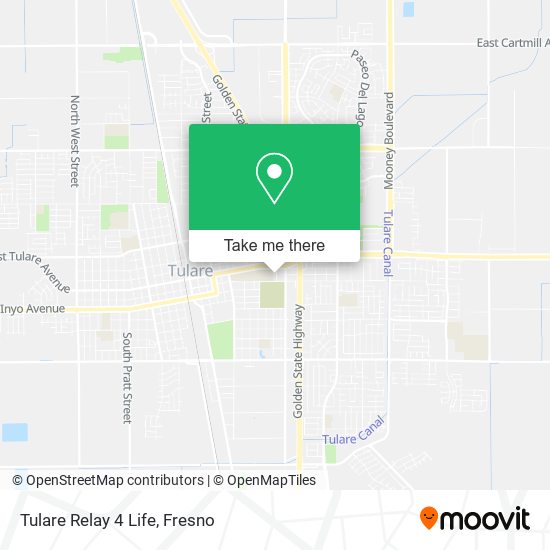 Mapa de Tulare Relay 4 Life