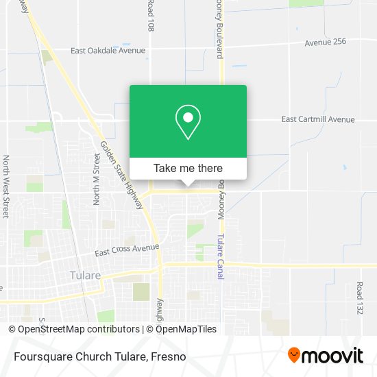 Foursquare Church Tulare map