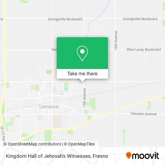 Kingdom Hall of Jehovah's Witnesses map