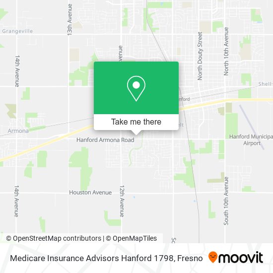 Medicare Insurance Advisors Hanford 1798 map