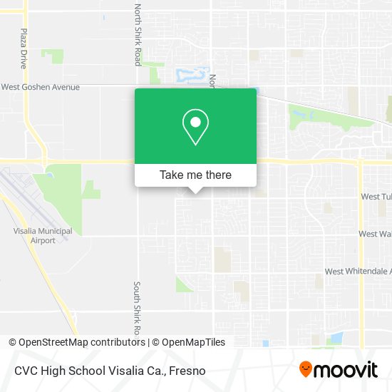 Mapa de CVC High School Visalia Ca.