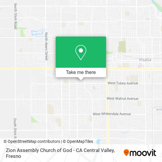 Mapa de Zion Assembly Church of God - CA Central Valley
