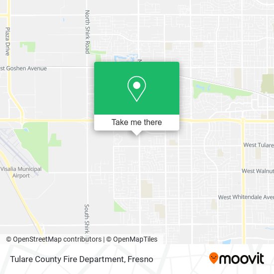 Mapa de Tulare County Fire Department