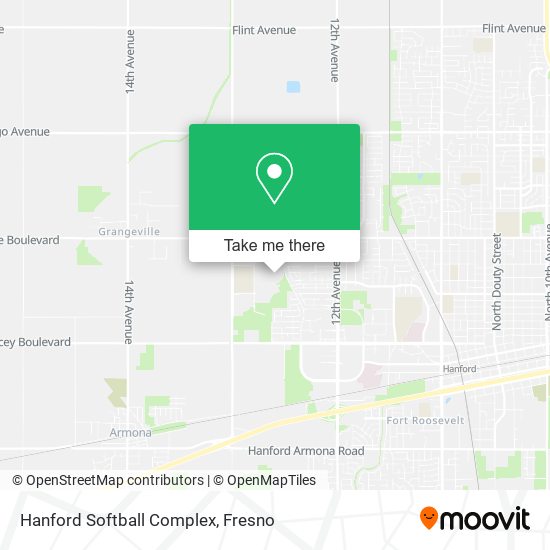 Hanford Softball Complex map