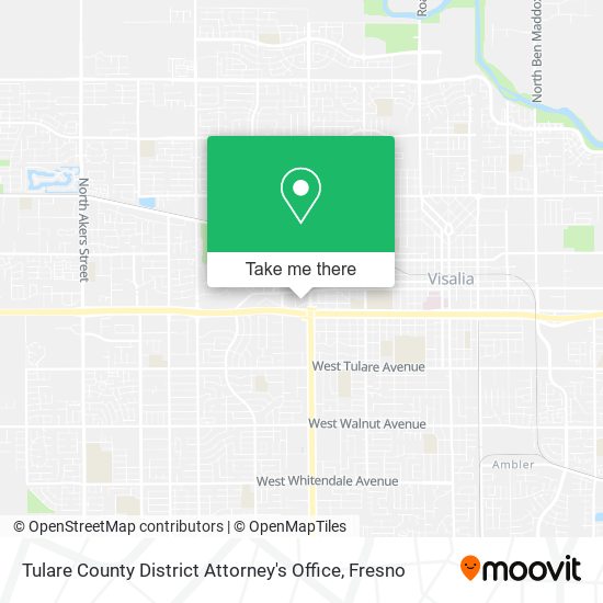 Mapa de Tulare County District Attorney's Office