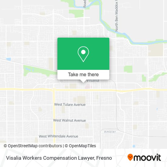 Mapa de Visalia Workers Compensation Lawyer