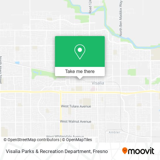 Visalia Parks & Recreation Department map