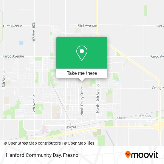 Hanford Community Day map