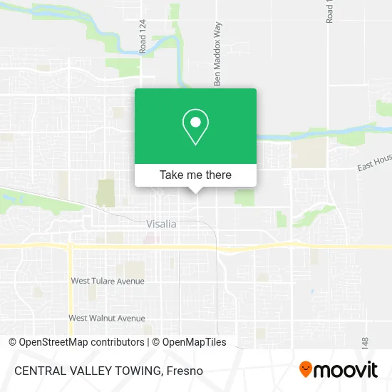 CENTRAL VALLEY TOWING map