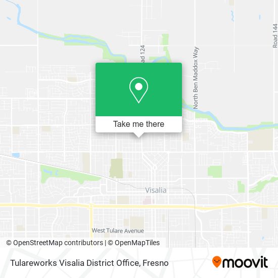 Mapa de Tulareworks Visalia District Office