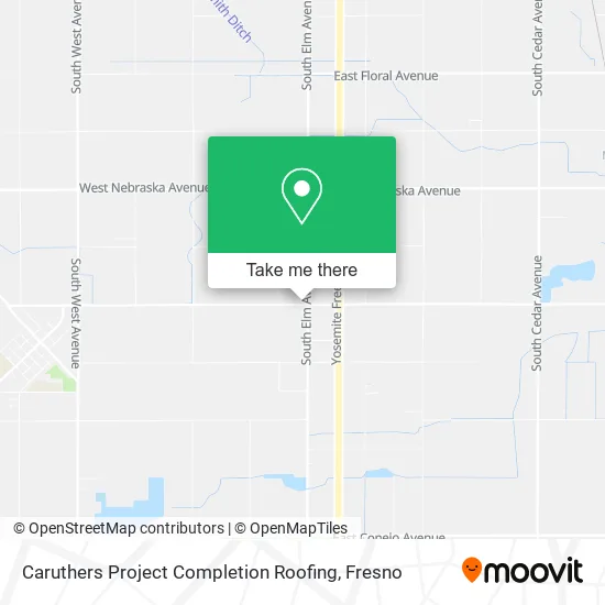 Caruthers Project Completion Roofing map