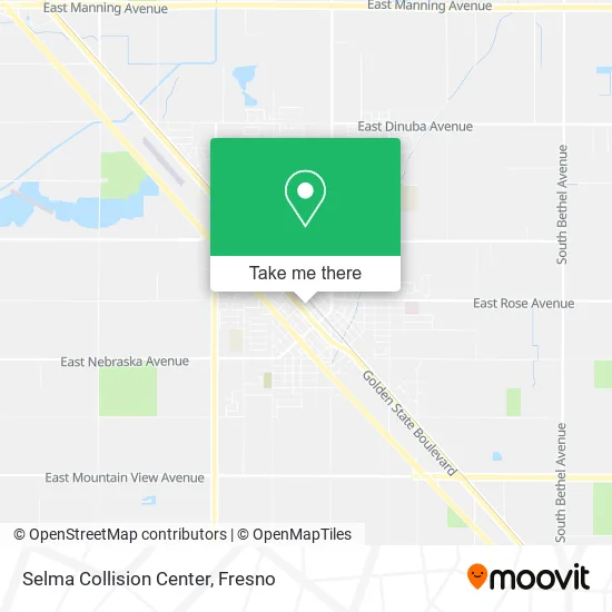 Selma Collision Center map