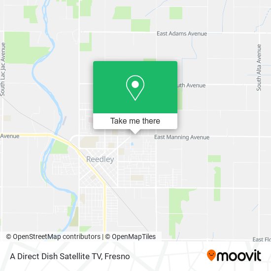 A Direct Dish Satellite TV map