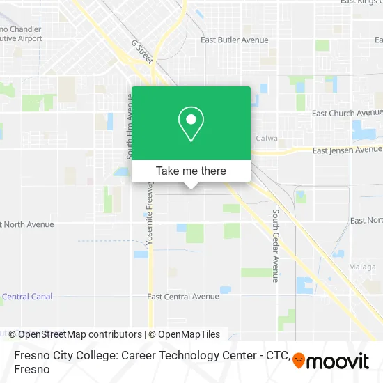 Mapa de Fresno City College: Career Technology Center - CTC