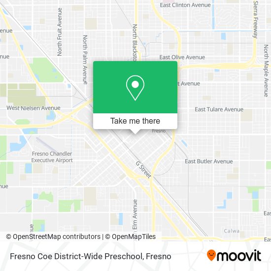 Fresno Coe District-Wide Preschool map