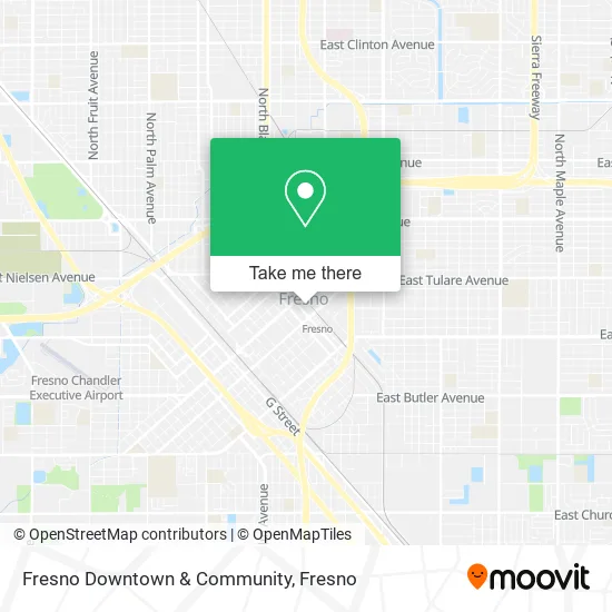 Mapa de Fresno Downtown & Community