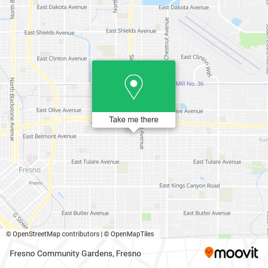 Fresno Community Gardens map