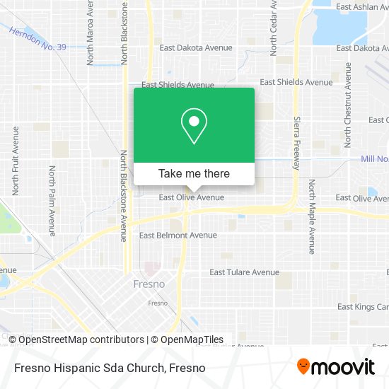Mapa de Fresno Hispanic Sda Church
