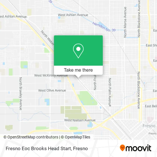 Mapa de Fresno Eoc Brooks Head Start