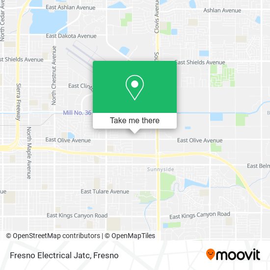 Mapa de Fresno Electrical Jatc