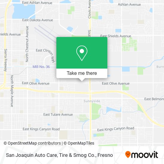 Mapa de San Joaquin Auto Care, Tire & Smog Co.