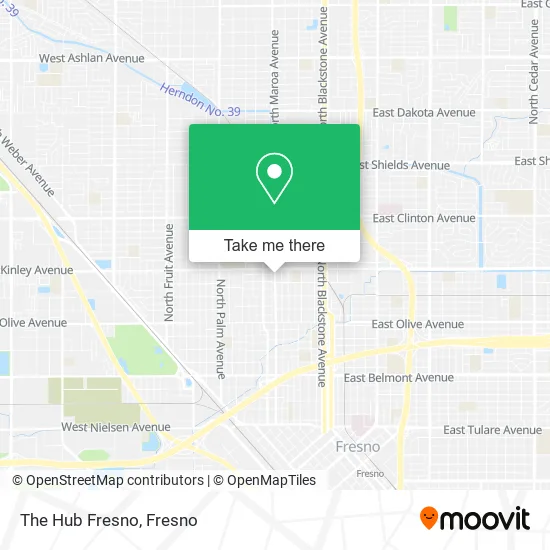 Mapa de The Hub Fresno
