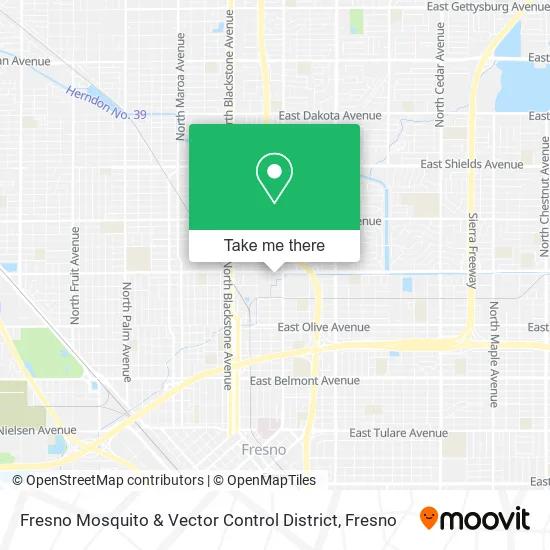 Fresno Mosquito & Vector Control District map