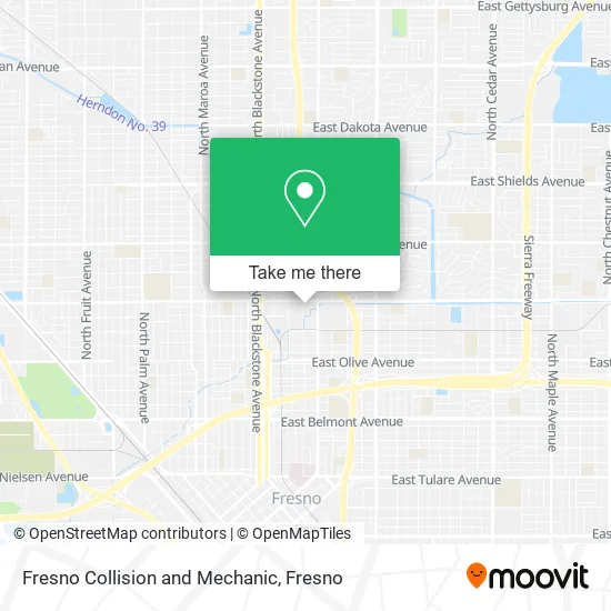 Mapa de Fresno Collision and Mechanic