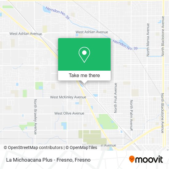 Mapa de La Michoacana Plus - Fresno