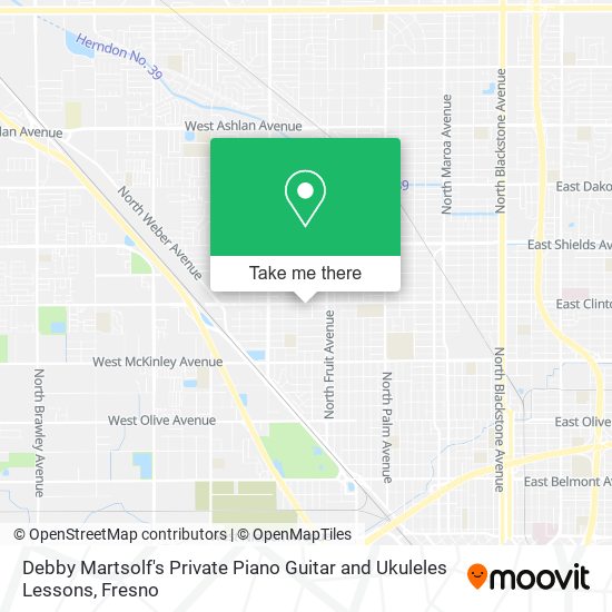 Debby Martsolf's Private Piano Guitar and Ukuleles Lessons map