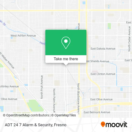 Mapa de ADT 24 7 Alarm & Security