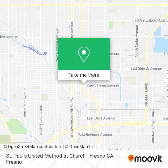 Mapa de St. Paul's United Methodist Church - Fresno CA