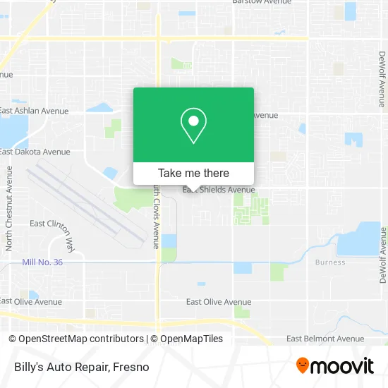 Mapa de Billy's Auto Repair