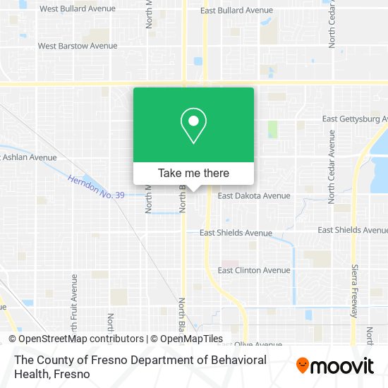 The County of Fresno Department of Behavioral Health map