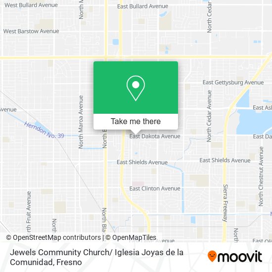 Mapa de Jewels Community Church/ Iglesia Joyas de la Comunidad