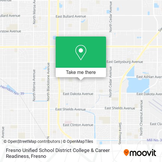 Fresno Unified School District College & Career Readiness map