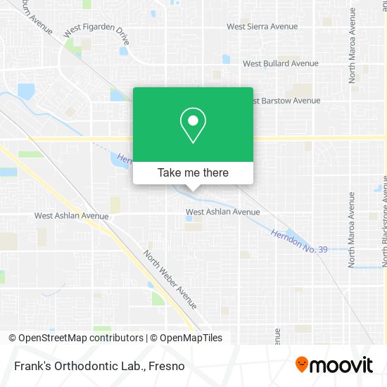 Mapa de Frank's Orthodontic Lab.