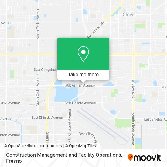 Construction Management and Facility Operations map