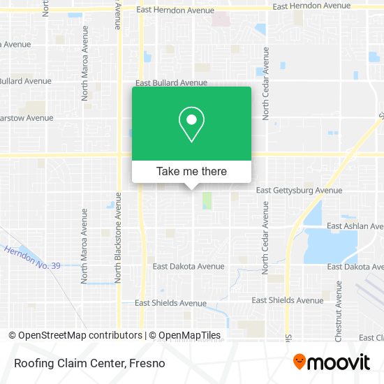 Roofing Claim Center map