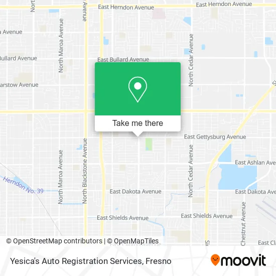 Yesica's Auto Registration Services map