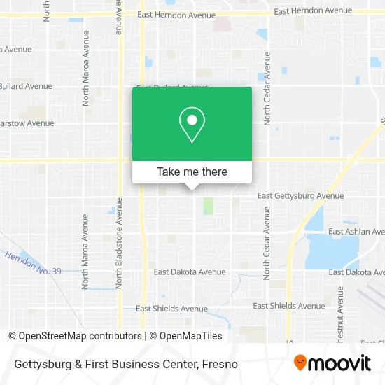 Gettysburg & First Business Center map