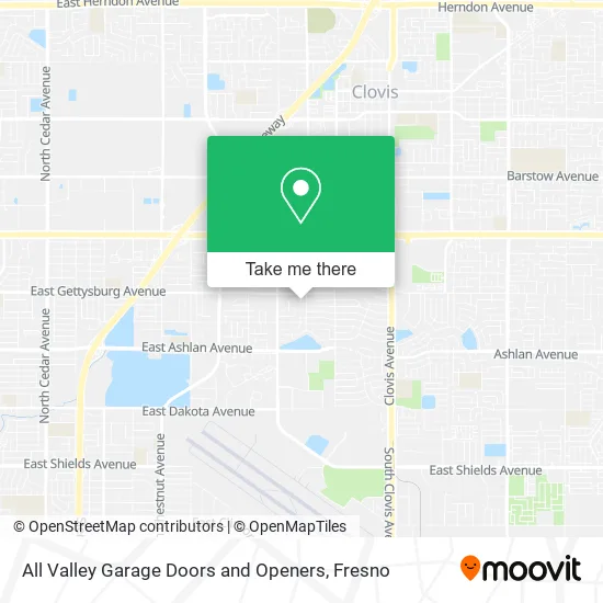 All Valley Garage Doors and Openers map
