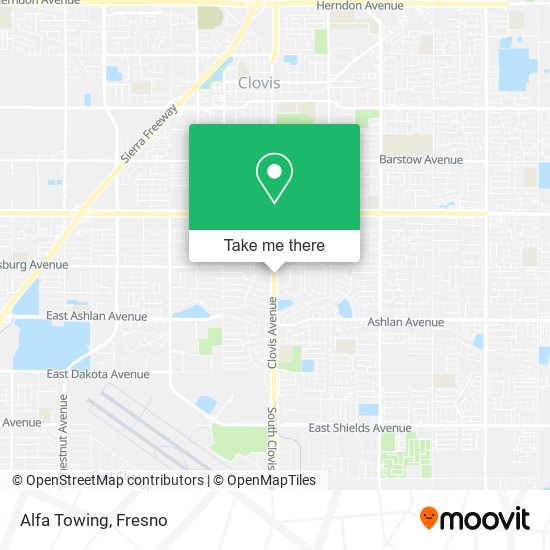 Alfa Towing map